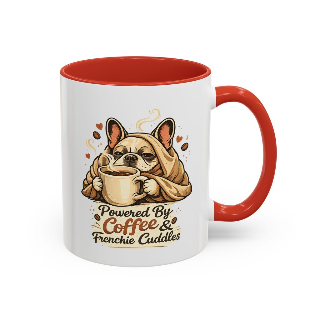 Powered By Coffee & Frenchie Cuddles - Accent Ceramic Mug