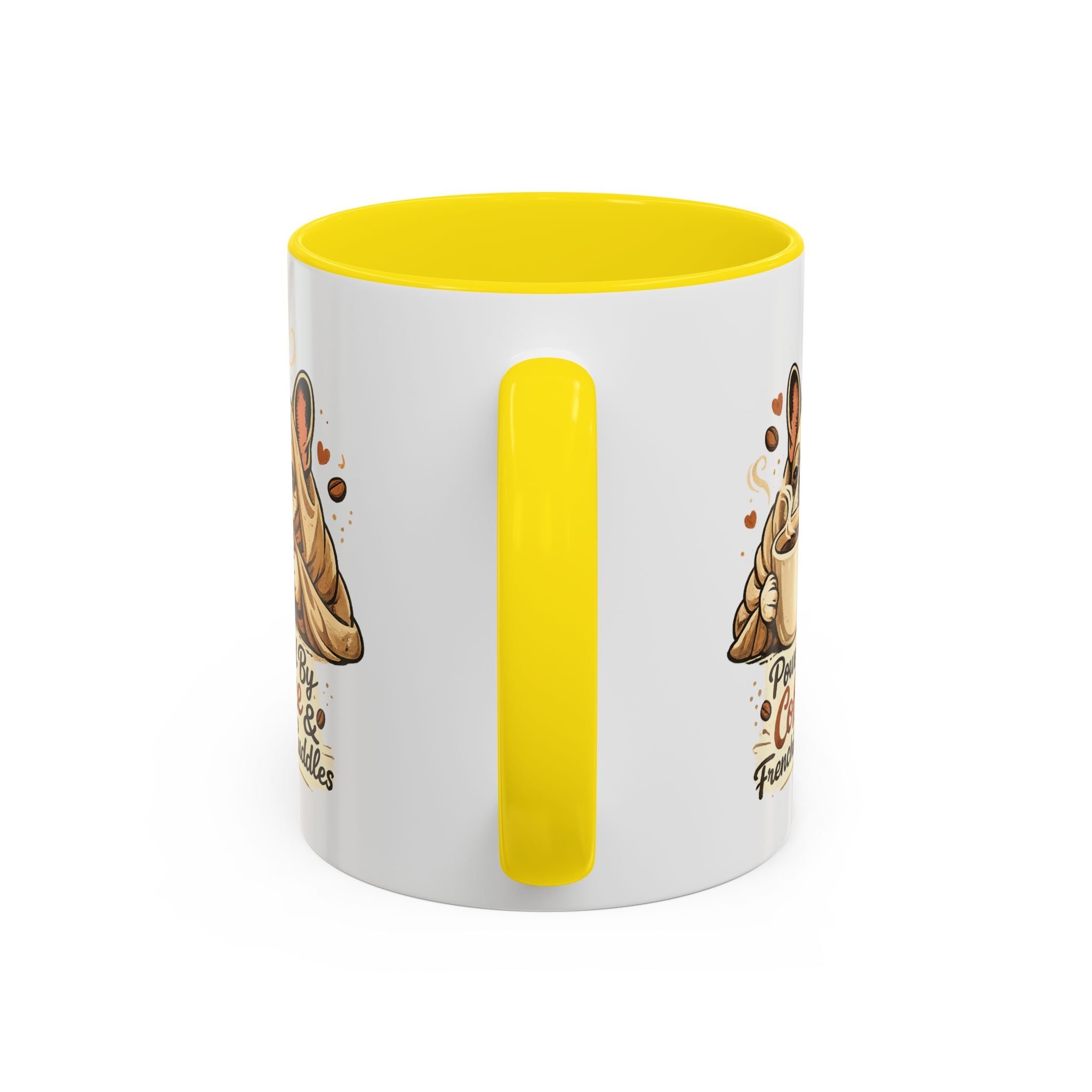 Powered By Coffee & Frenchie Cuddles - Accent Ceramic Mug