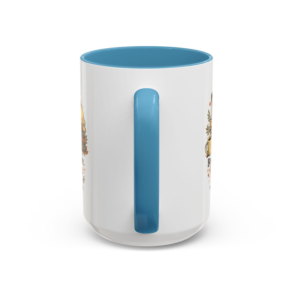 Books . Coffee . Frenchie - Accent Ceramic Mug