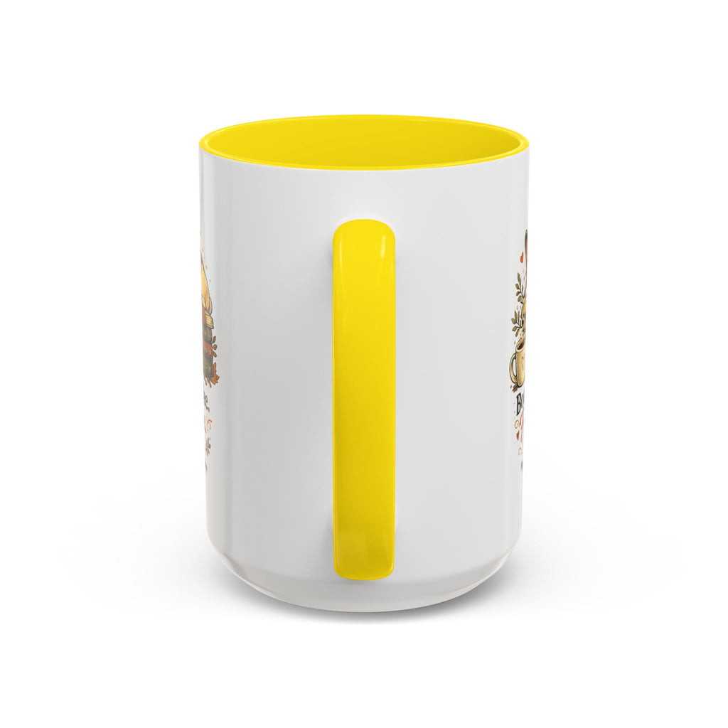 Books . Coffee . Frenchie - Accent Ceramic Mug