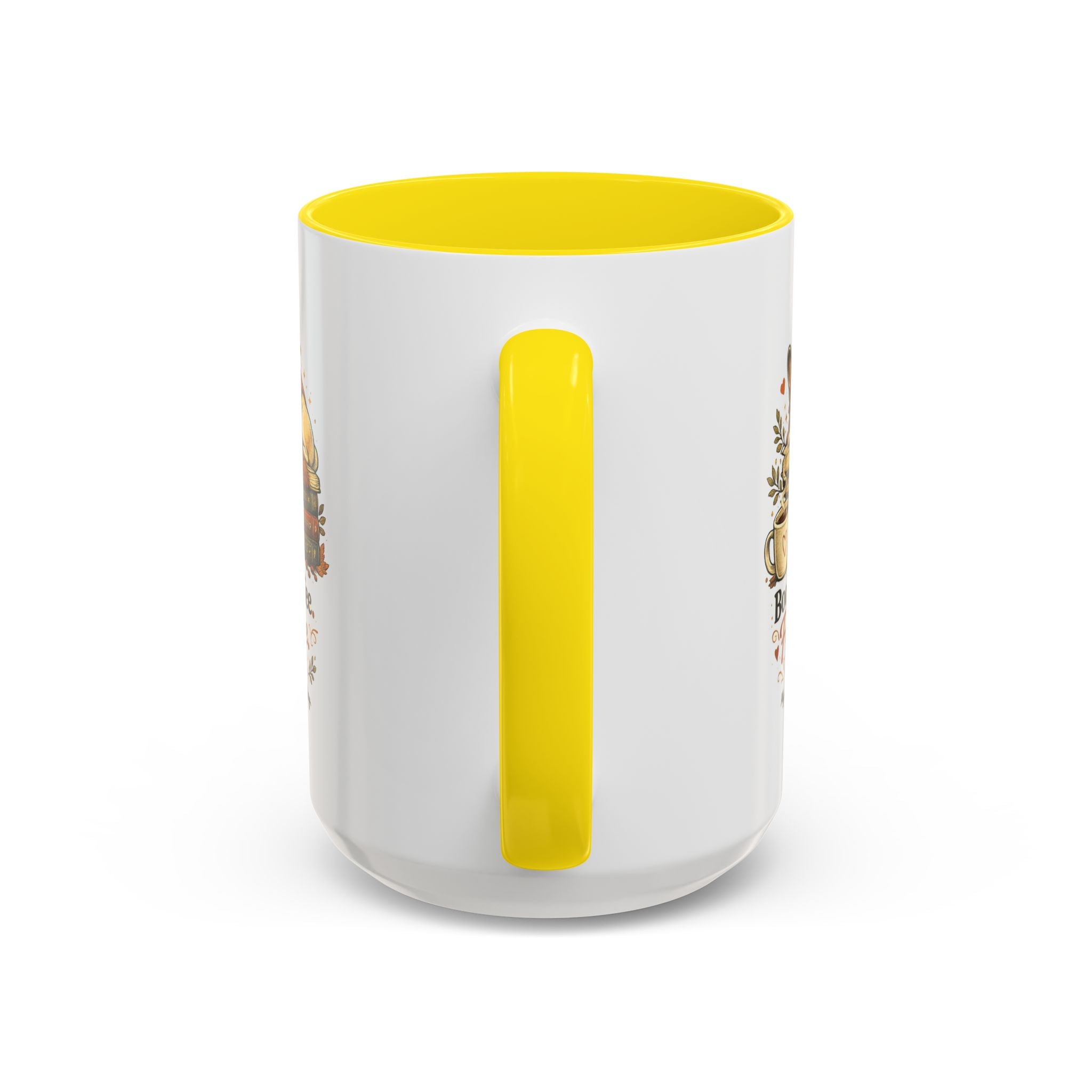 Books . Coffee . Frenchie - Accent Ceramic Mug