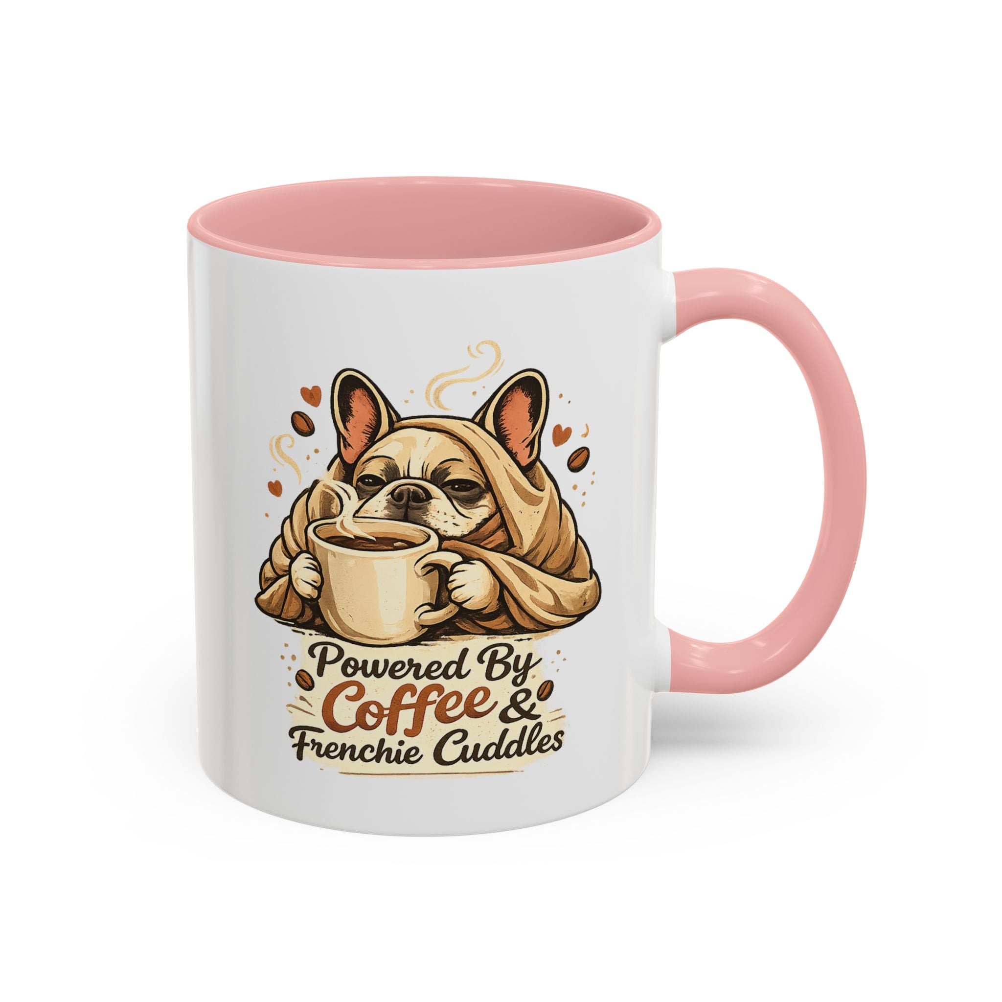 Powered By Coffee & Frenchie Cuddles - Accent Ceramic Mug