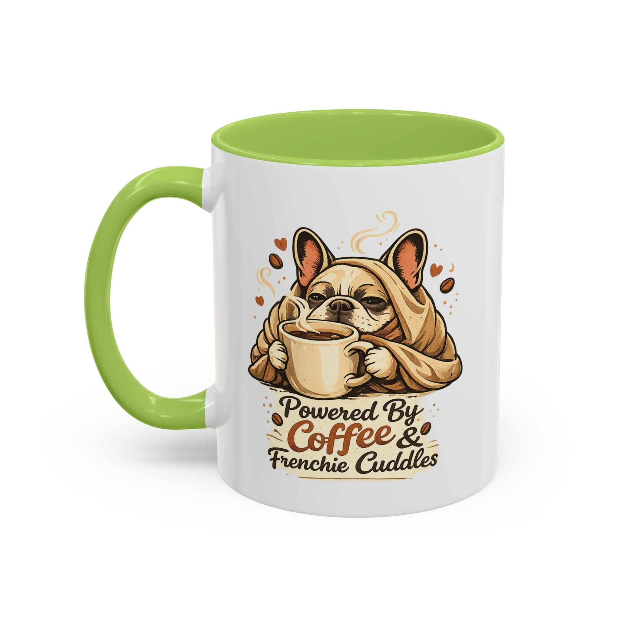 Powered By Coffee & Frenchie Cuddles - Accent Ceramic Mug