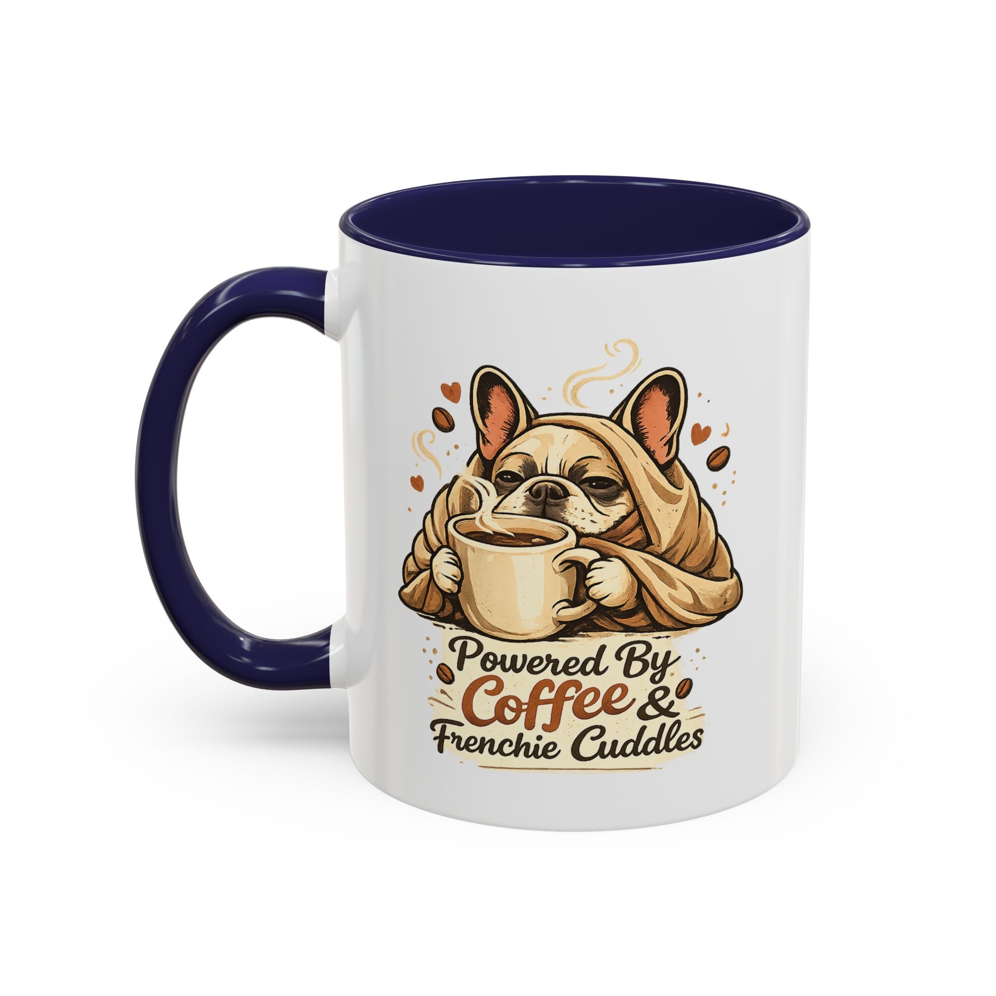 Powered By Coffee & Frenchie Cuddles - Accent Ceramic Mug