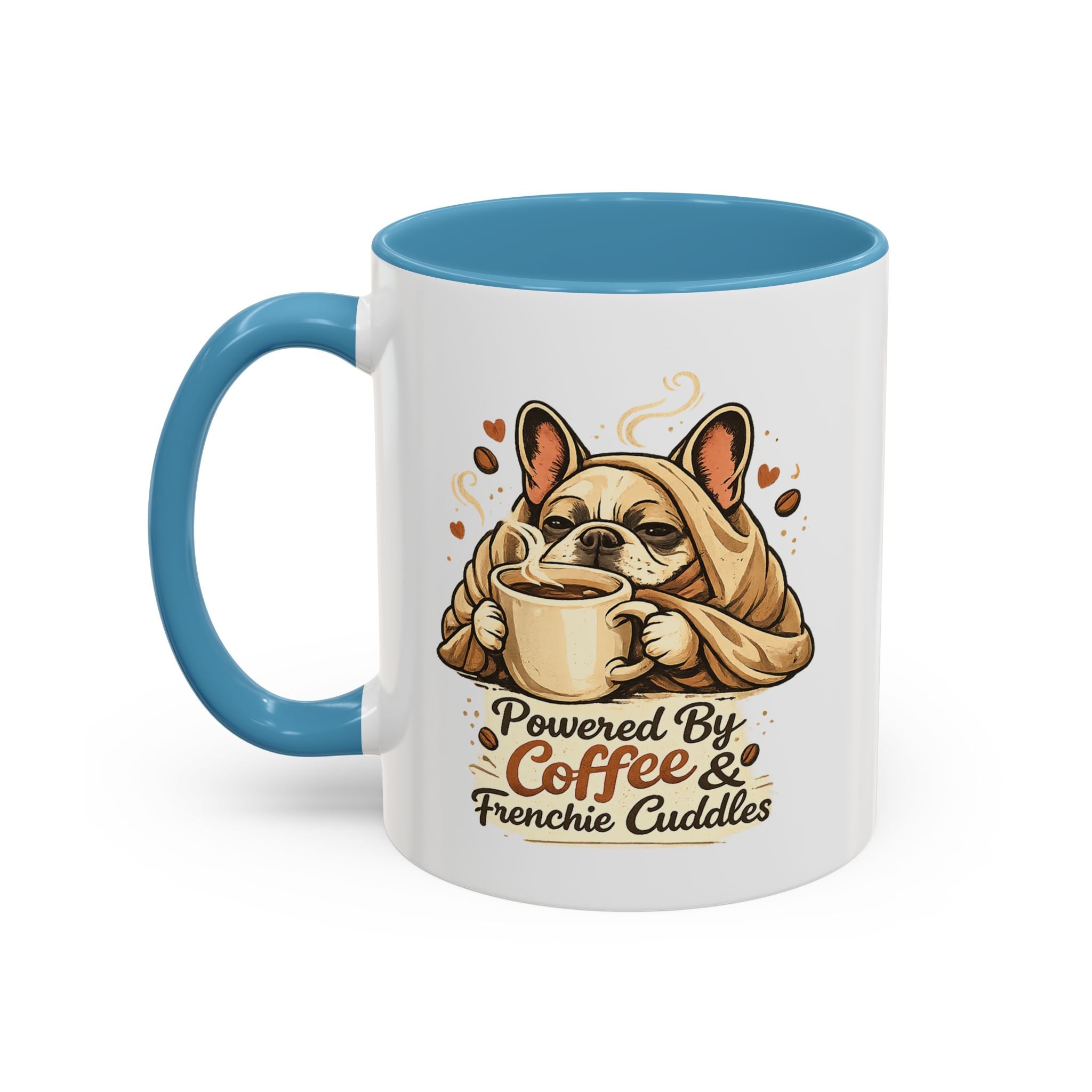 Powered By Coffee & Frenchie Cuddles - Accent Ceramic Mug