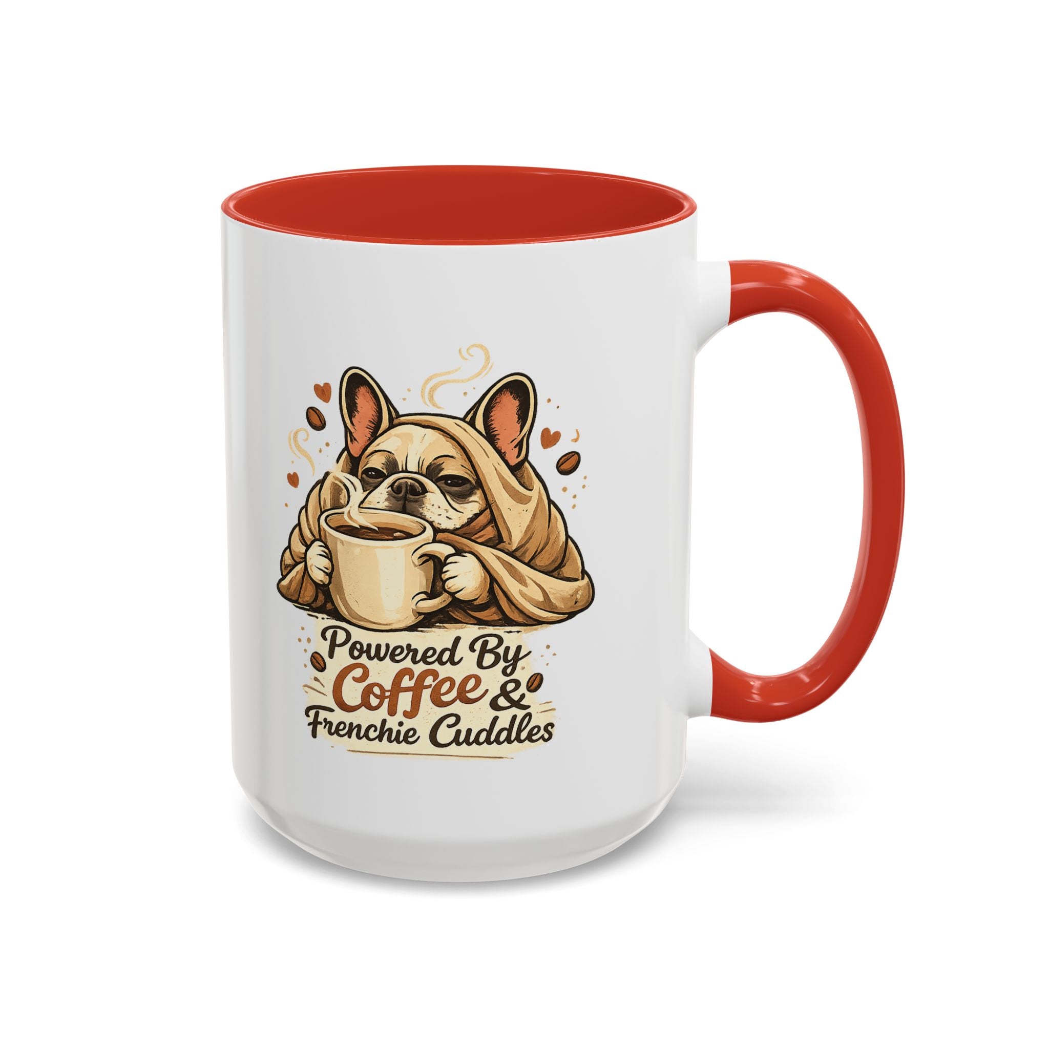 Powered By Coffee & Frenchie Cuddles - Accent Ceramic Mug