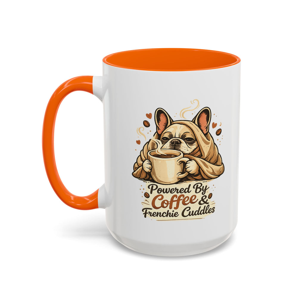 Powered By Coffee & Frenchie Cuddles - Accent Ceramic Mug