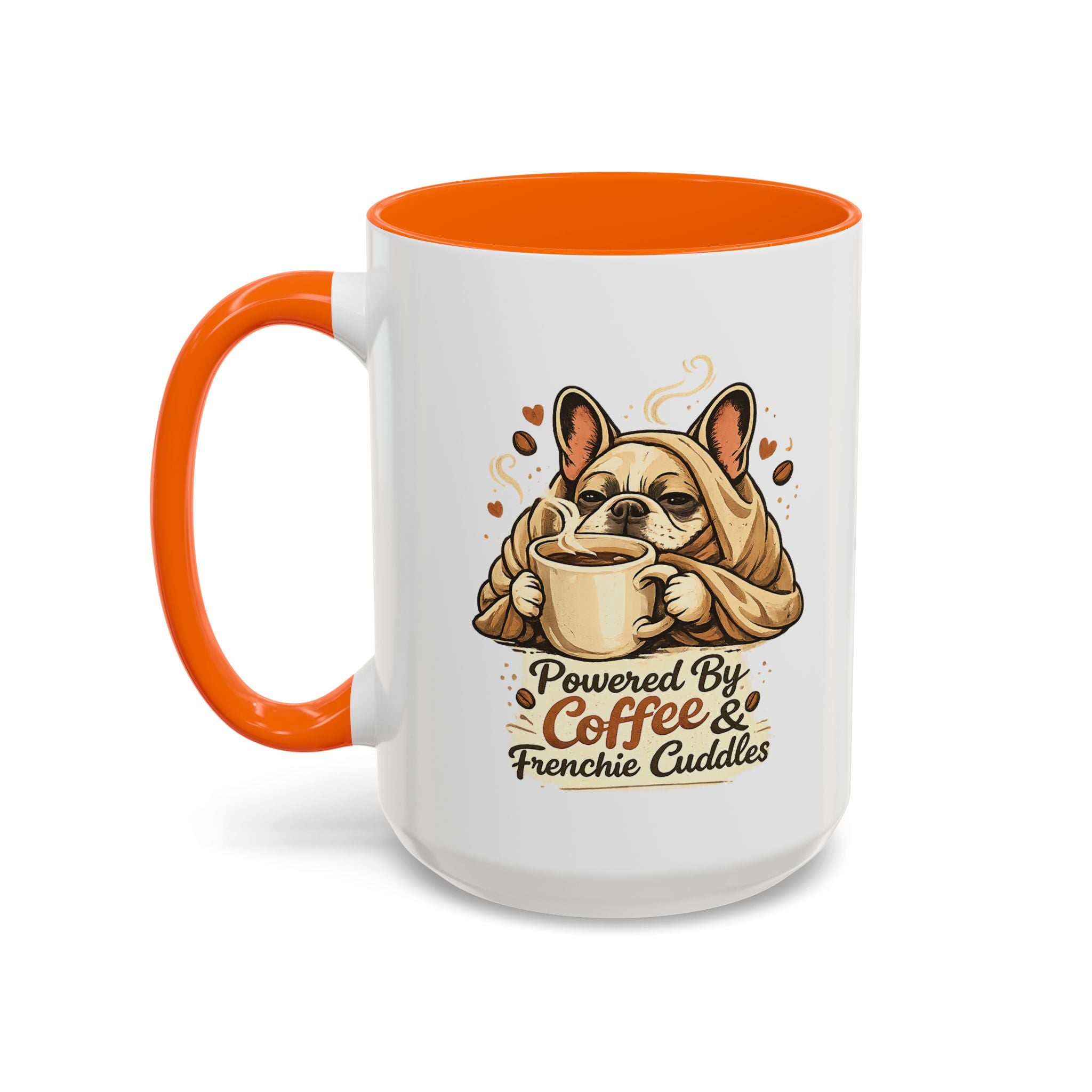 Powered By Coffee & Frenchie Cuddles - Accent Ceramic Mug