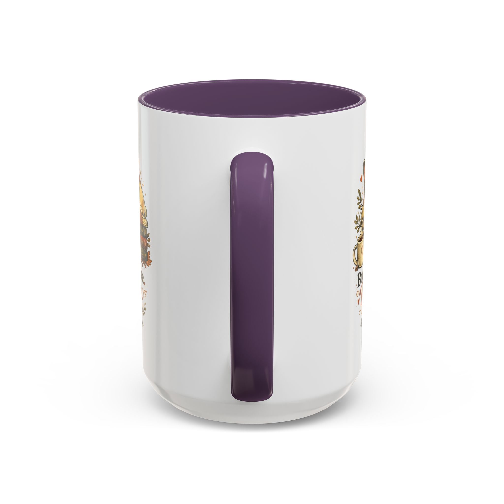 Books . Coffee . Frenchie - Accent Ceramic Mug
