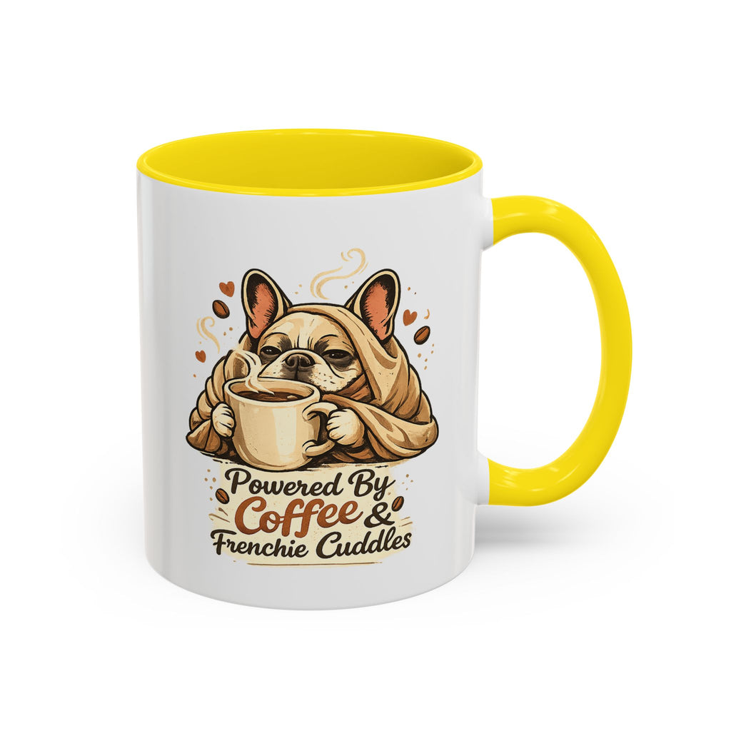 Powered By Coffee & Frenchie Cuddles - Accent Ceramic Mug