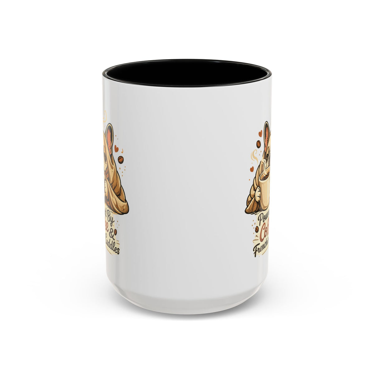 Powered By Coffee & Frenchie Cuddles - Accent Ceramic Mug