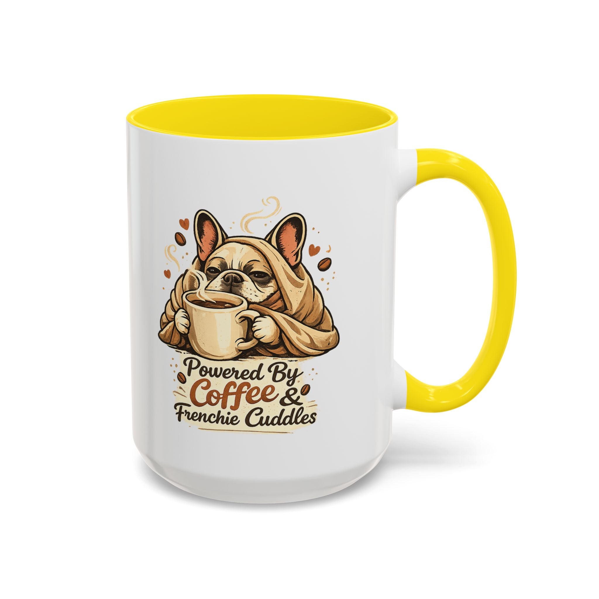 Powered By Coffee & Frenchie Cuddles - Accent Ceramic Mug