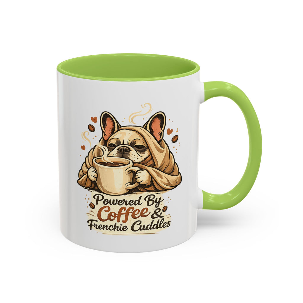 Powered By Coffee & Frenchie Cuddles - Accent Ceramic Mug