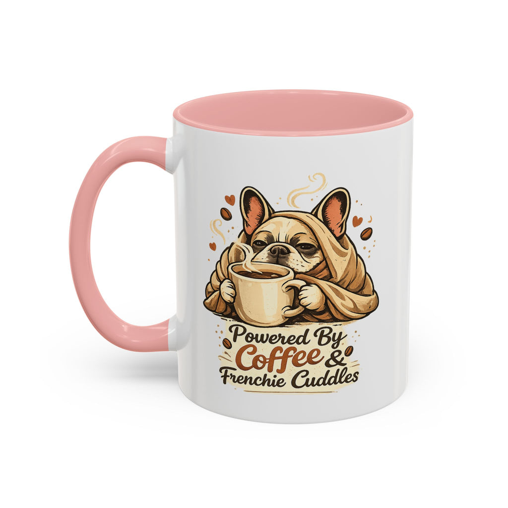 Powered By Coffee & Frenchie Cuddles - Accent Ceramic Mug