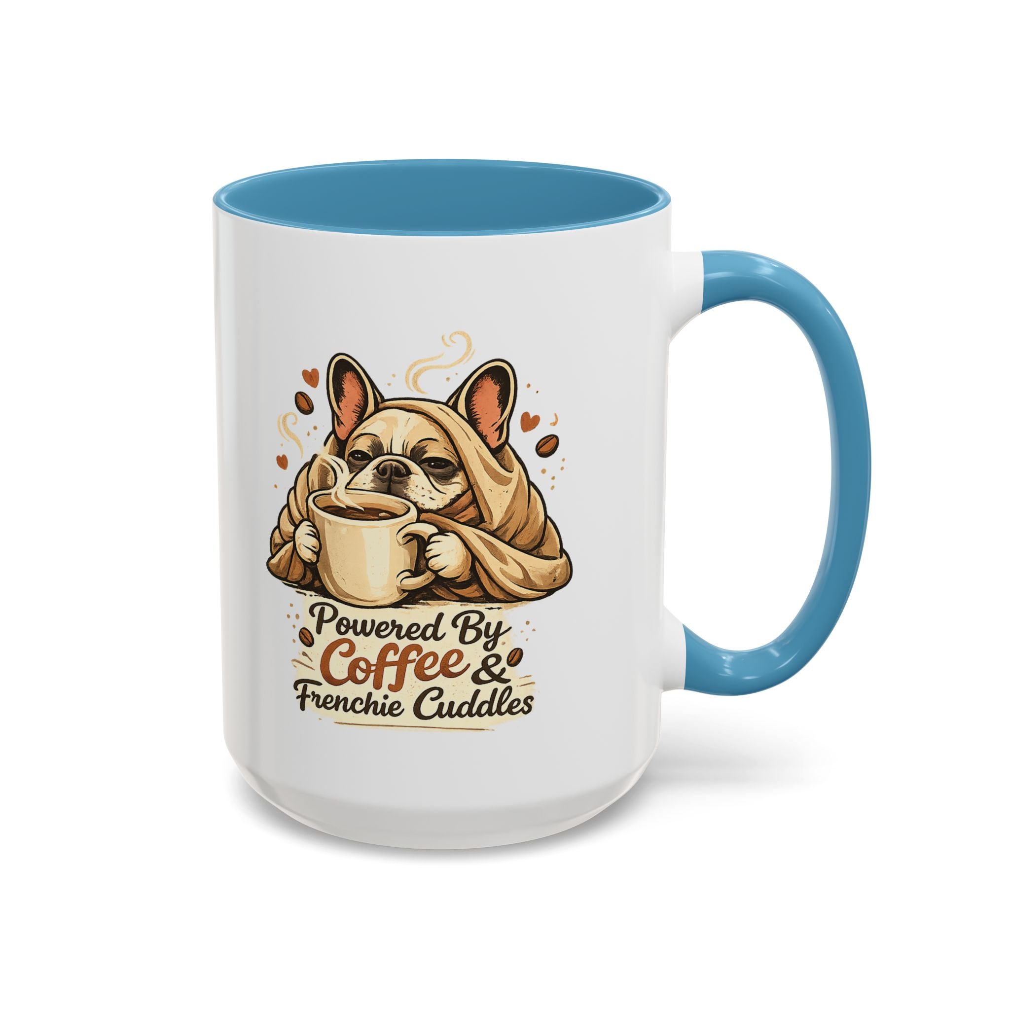 Powered By Coffee & Frenchie Cuddles - Accent Ceramic Mug