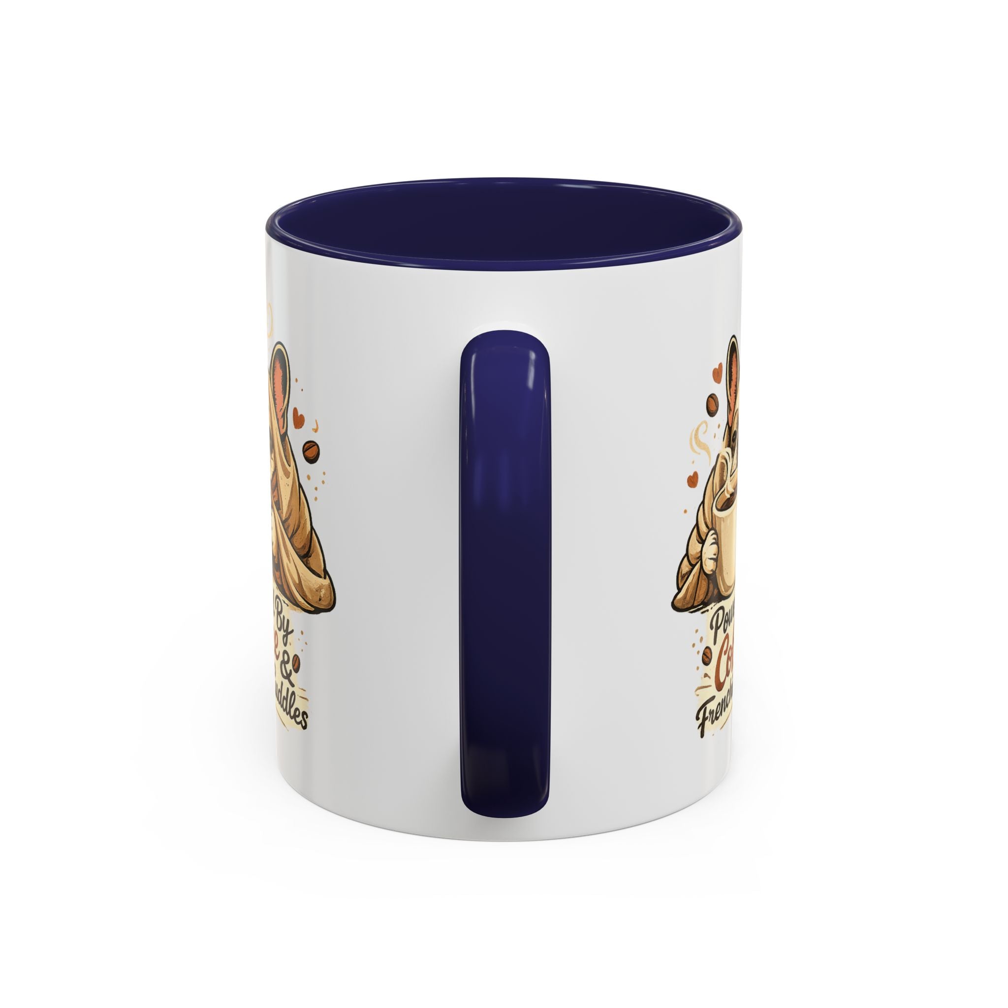 Powered By Coffee & Frenchie Cuddles - Accent Ceramic Mug
