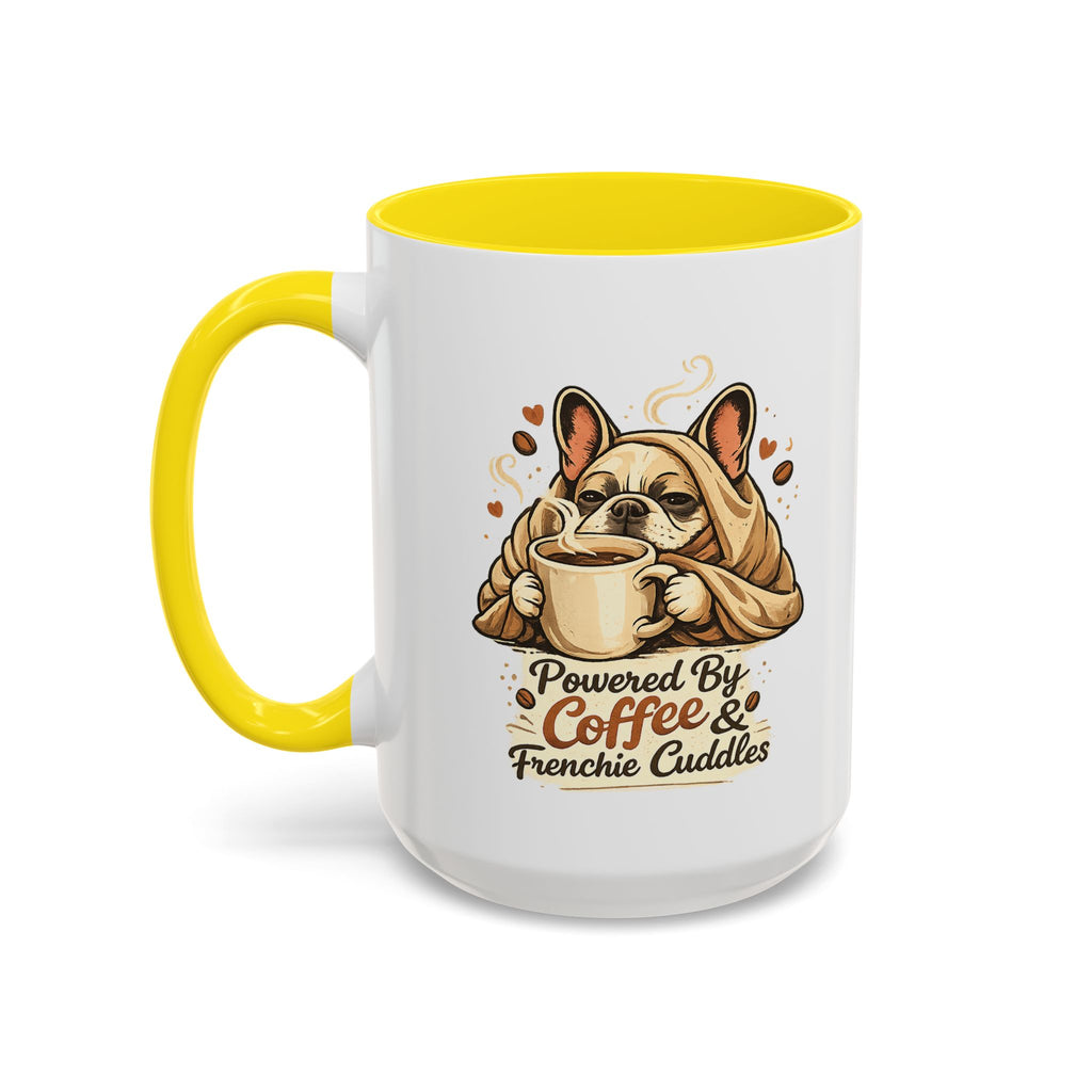 Powered By Coffee & Frenchie Cuddles - Accent Ceramic Mug