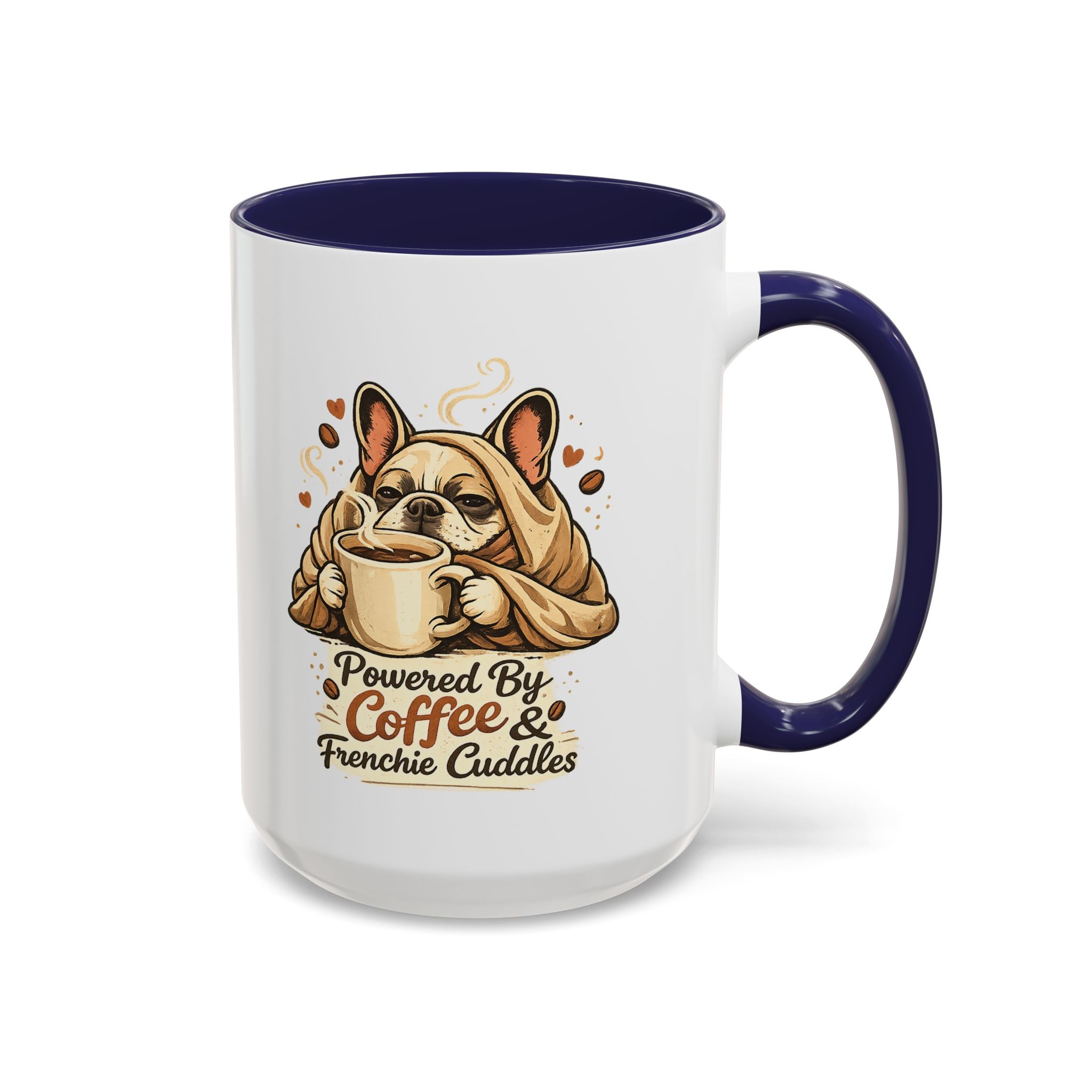 Powered By Coffee & Frenchie Cuddles - Accent Ceramic Mug