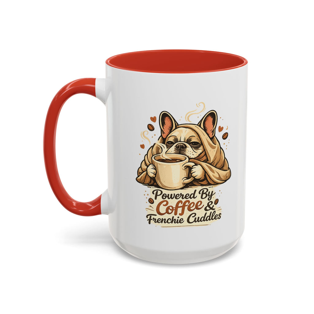 Powered By Coffee & Frenchie Cuddles - Accent Ceramic Mug
