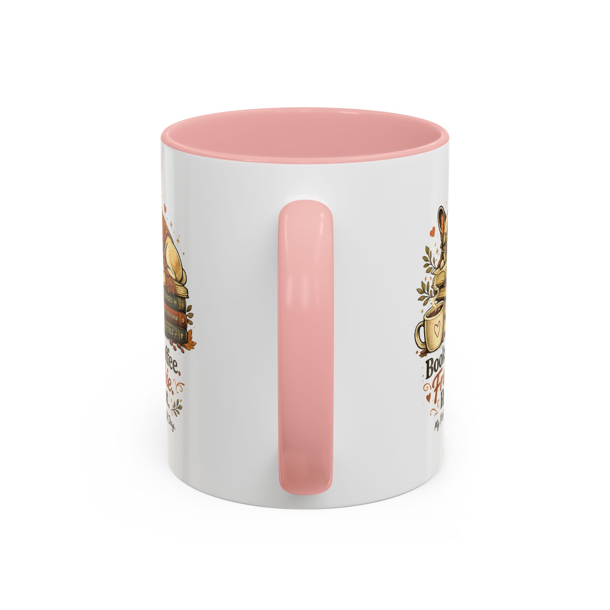 Books . Coffee . Frenchie - Accent Ceramic Mug