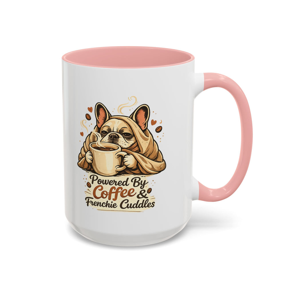 Powered By Coffee & Frenchie Cuddles - Accent Ceramic Mug