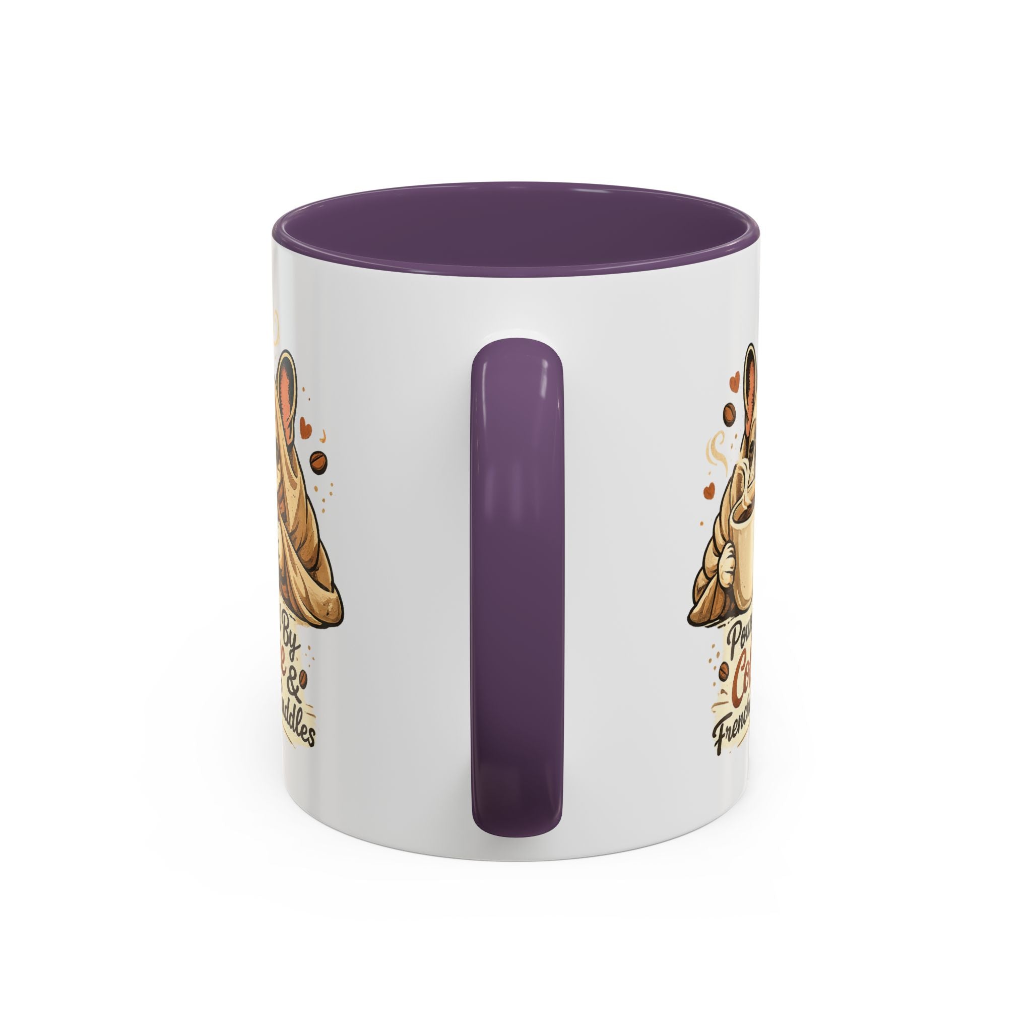 Powered By Coffee & Frenchie Cuddles - Accent Ceramic Mug