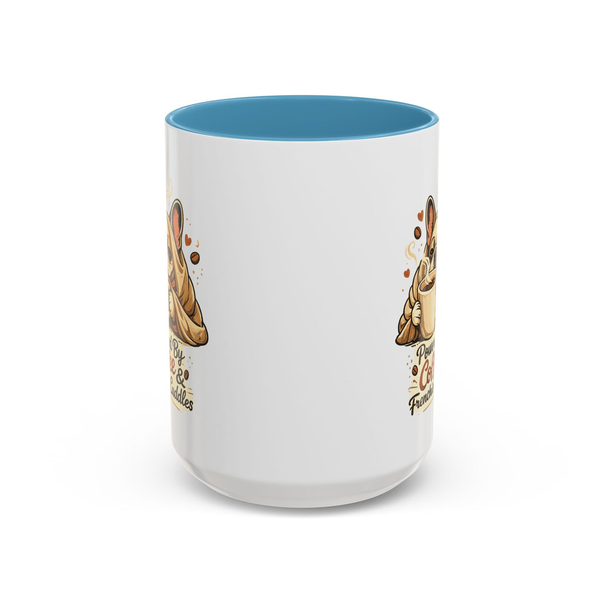 Powered By Coffee & Frenchie Cuddles - Accent Ceramic Mug