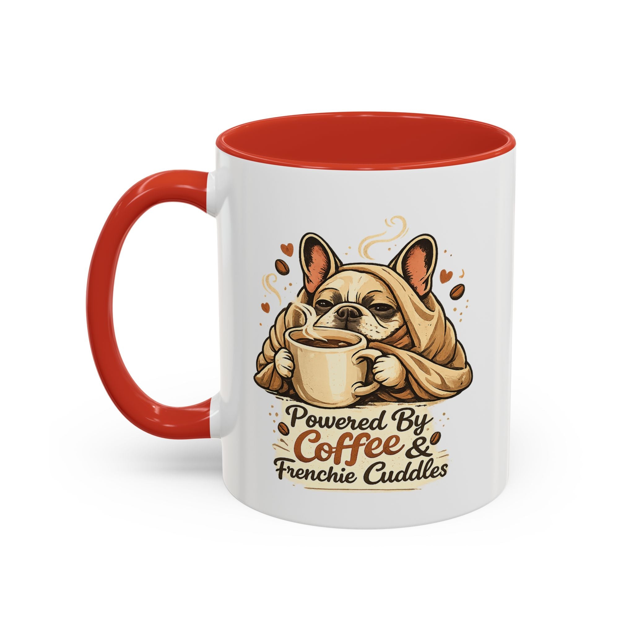 Powered By Coffee & Frenchie Cuddles - Accent Ceramic Mug