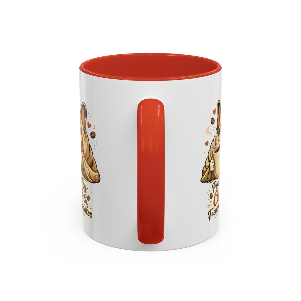 Powered By Coffee & Frenchie Cuddles - Accent Ceramic Mug