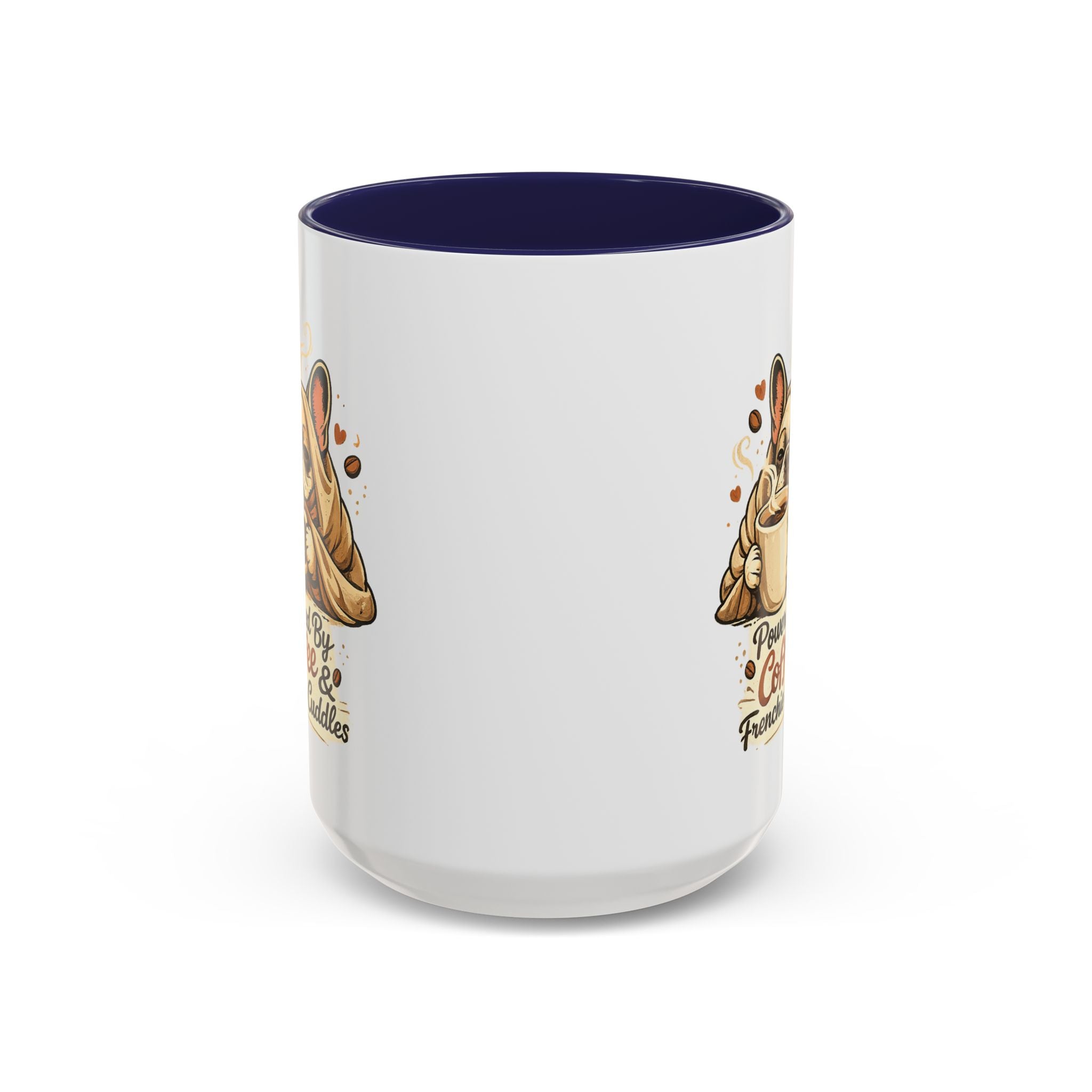 Powered By Coffee & Frenchie Cuddles - Accent Ceramic Mug