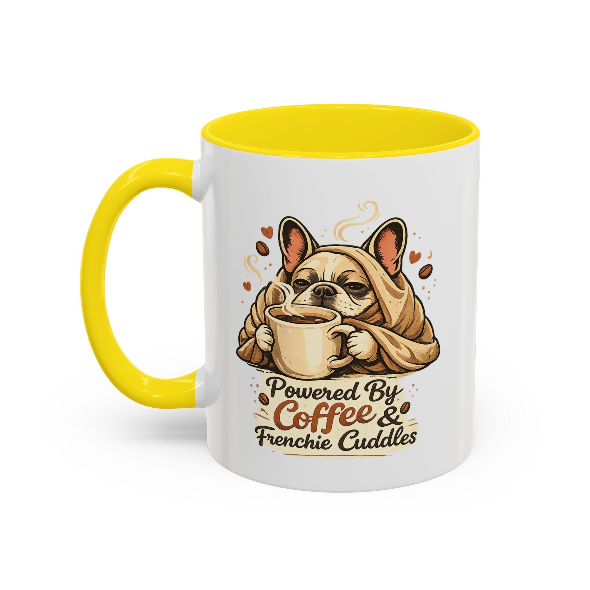 Powered By Coffee & Frenchie Cuddles - Accent Ceramic Mug