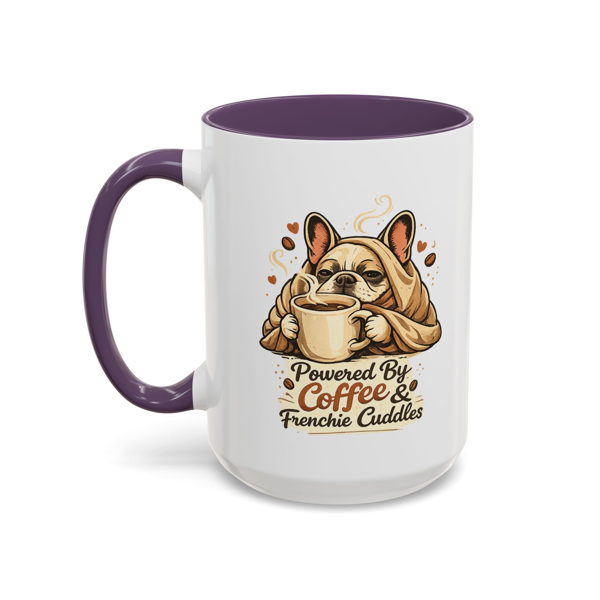 Powered By Coffee & Frenchie Cuddles - Accent Ceramic Mug