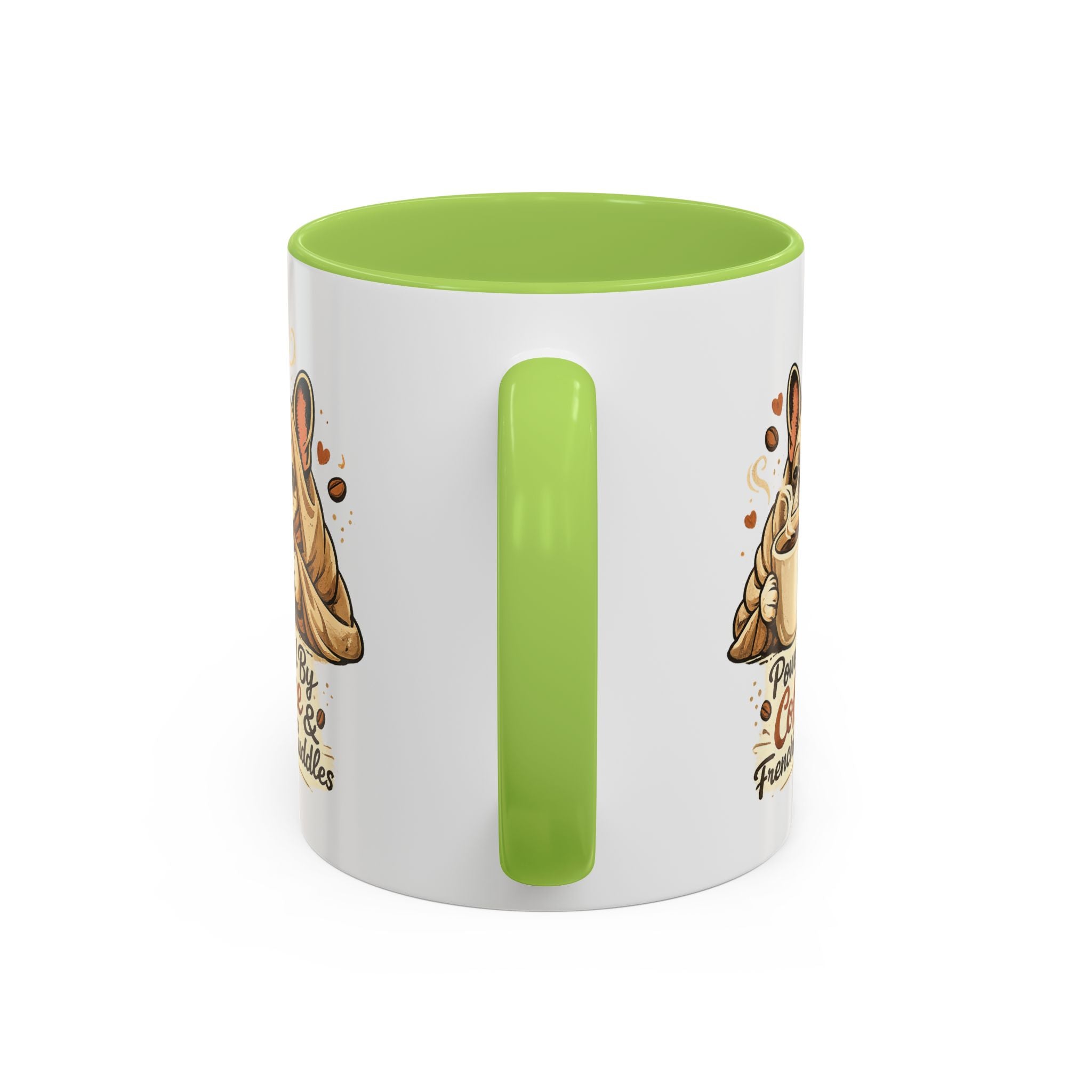 Powered By Coffee & Frenchie Cuddles - Accent Ceramic Mug