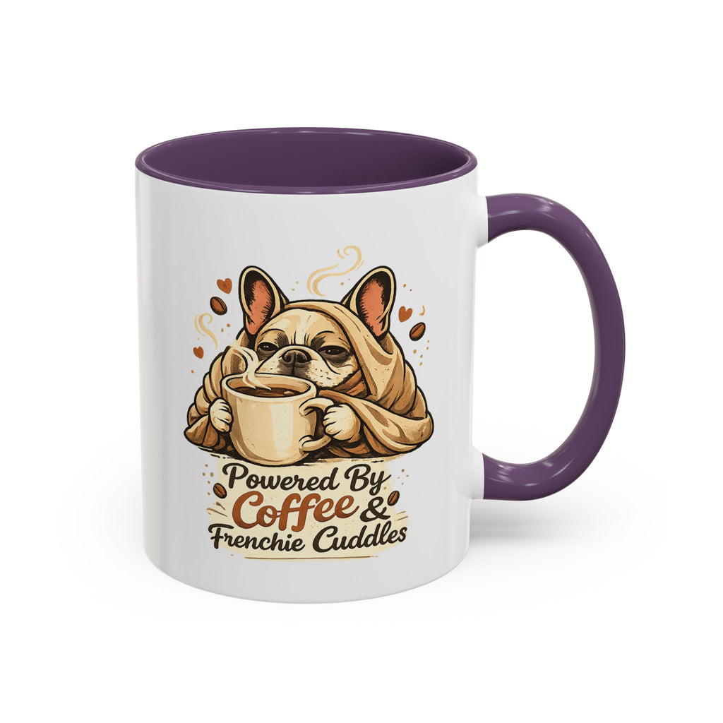 Powered By Coffee & Frenchie Cuddles - Accent Ceramic Mug