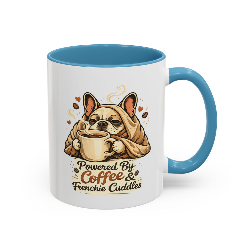 Powered By Coffee & Frenchie Cuddles - Accent Ceramic Mug