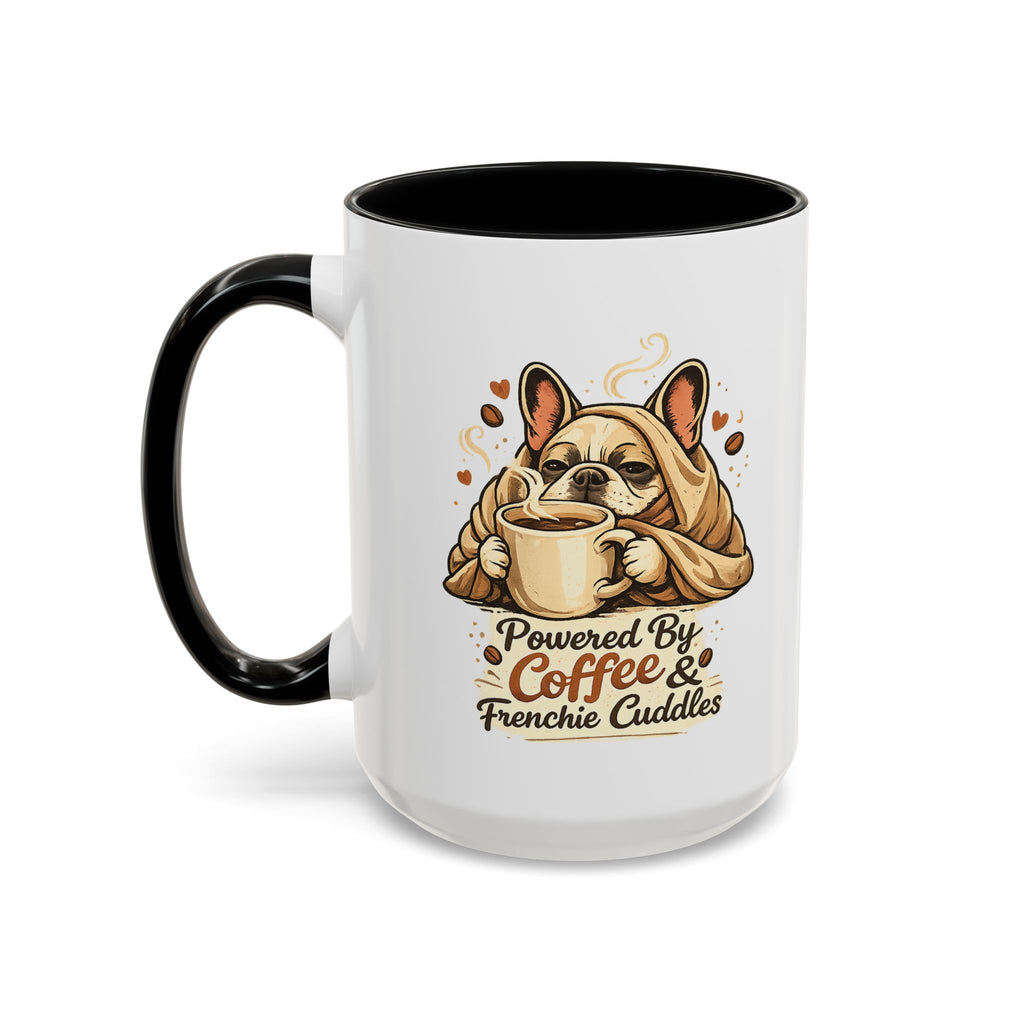 Powered By Coffee & Frenchie Cuddles - Accent Ceramic Mug