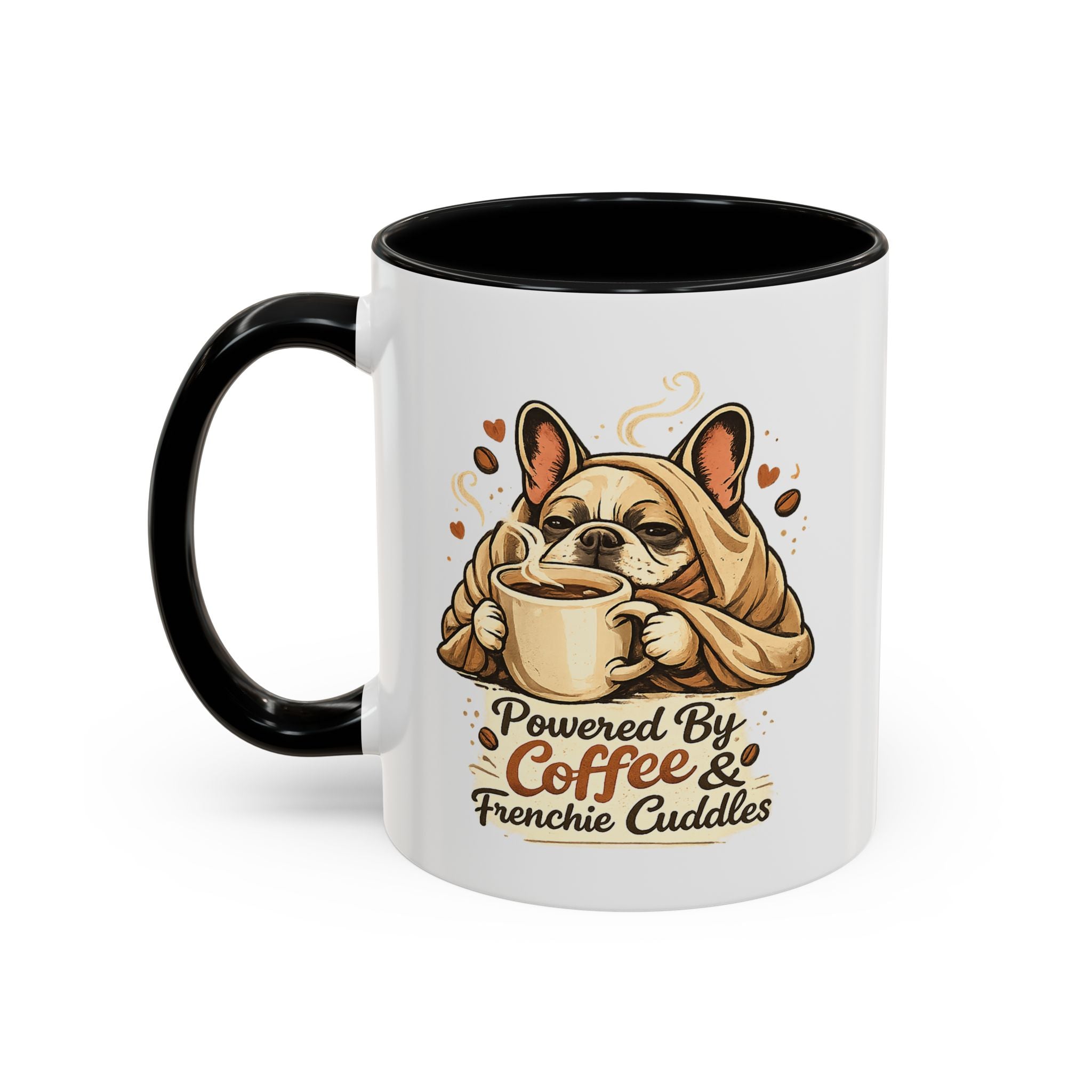 Powered By Coffee & Frenchie Cuddles - Accent Ceramic Mug