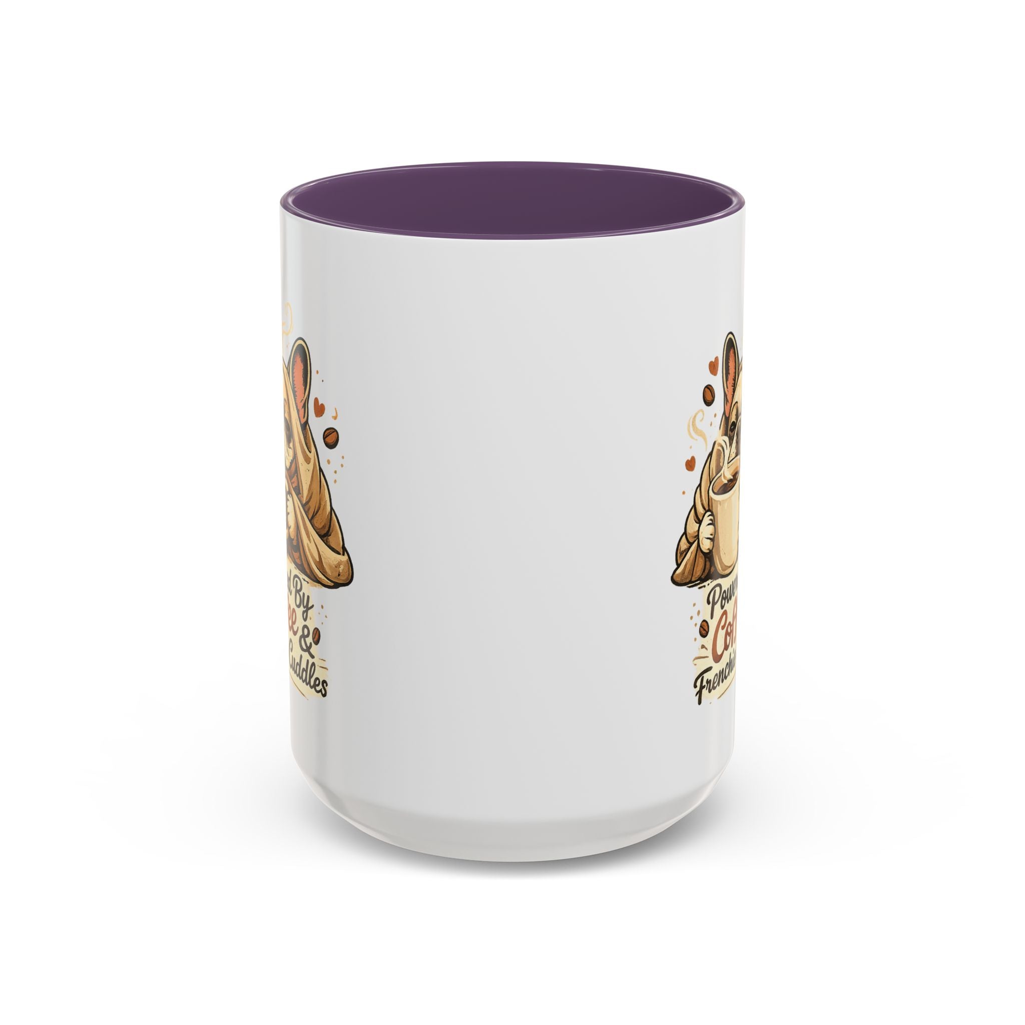 Powered By Coffee & Frenchie Cuddles - Accent Ceramic Mug