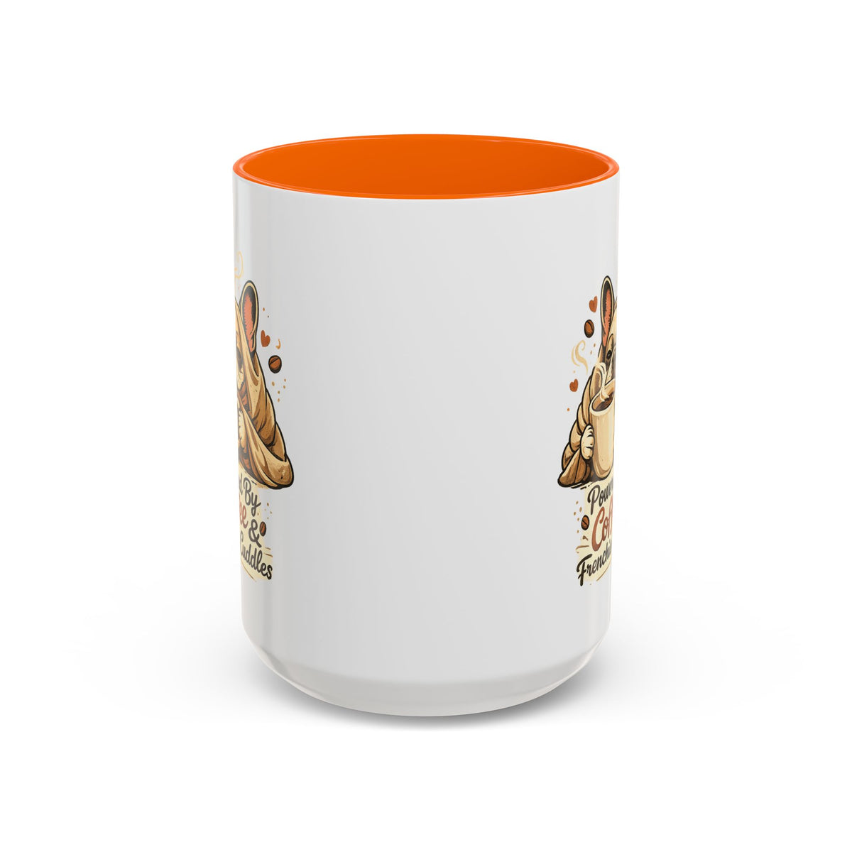 Powered By Coffee & Frenchie Cuddles - Accent Ceramic Mug
