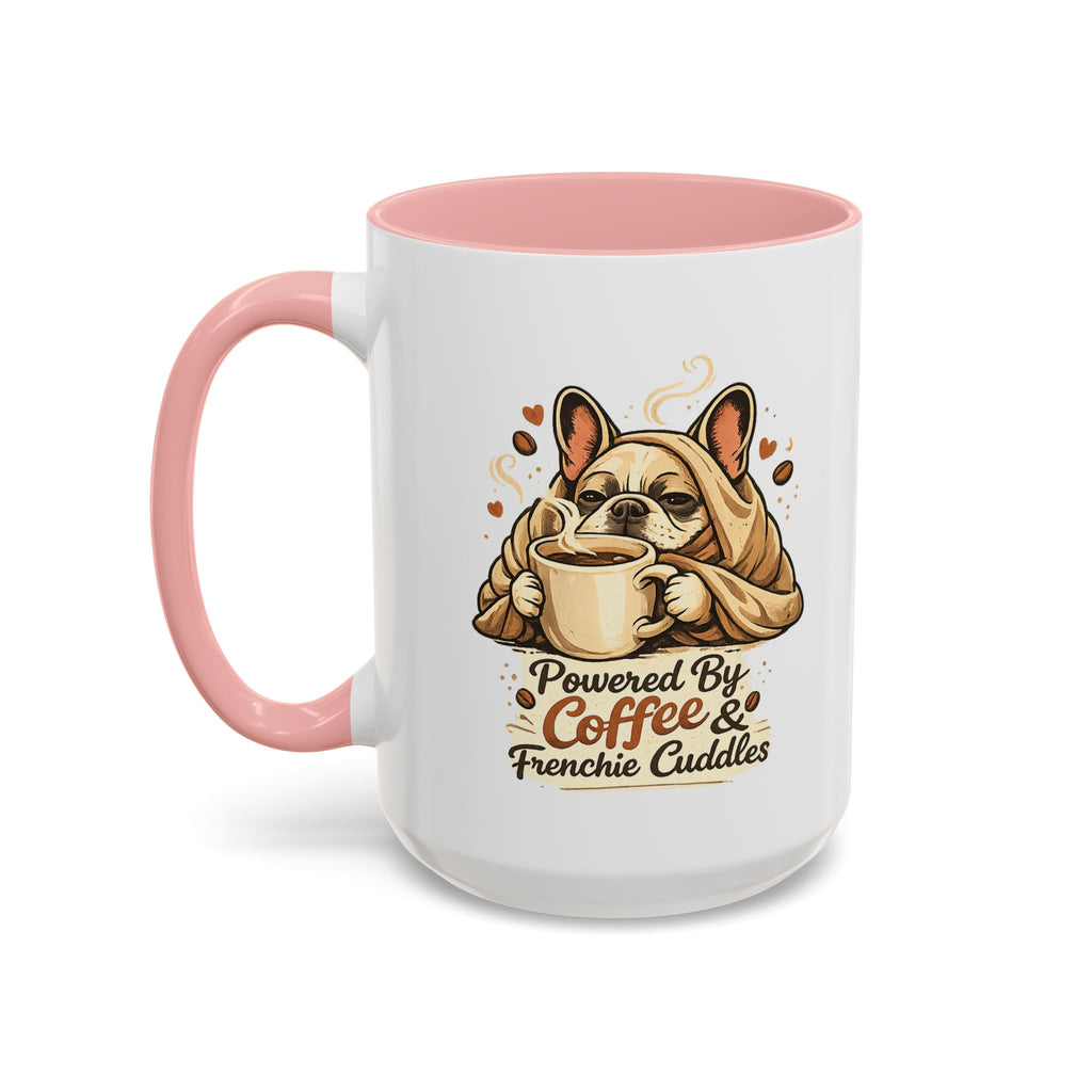 Powered By Coffee & Frenchie Cuddles - Accent Ceramic Mug