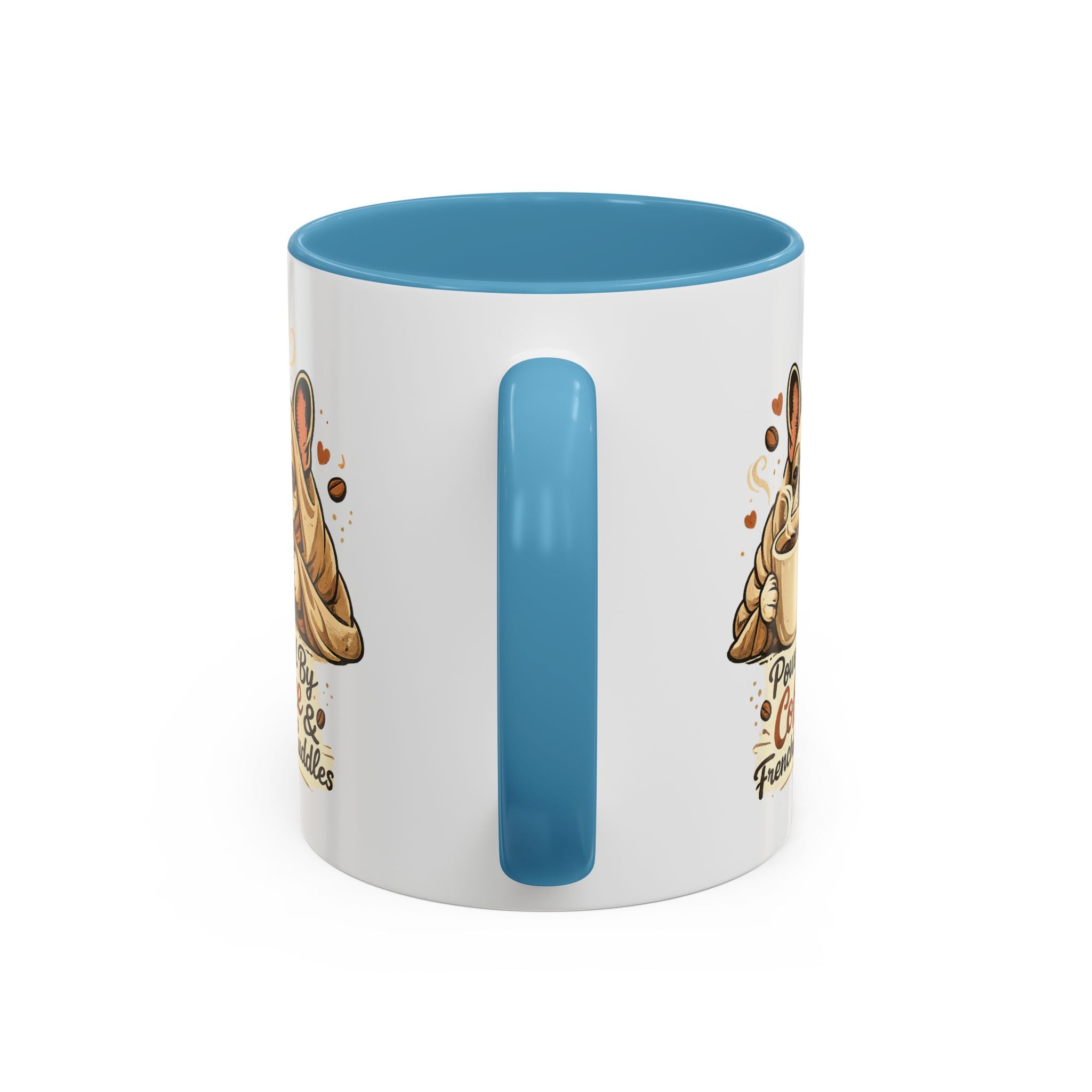Powered By Coffee & Frenchie Cuddles - Accent Ceramic Mug