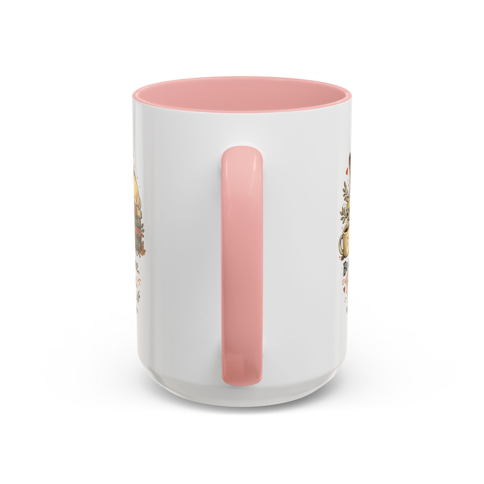 Books . Coffee . Frenchie - Accent Ceramic Mug