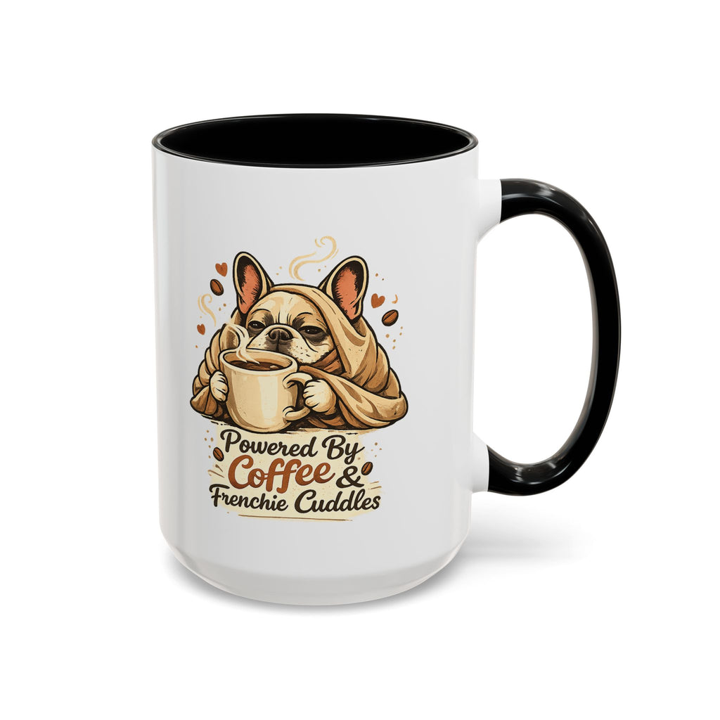 Powered By Coffee & Frenchie Cuddles - Accent Ceramic Mug