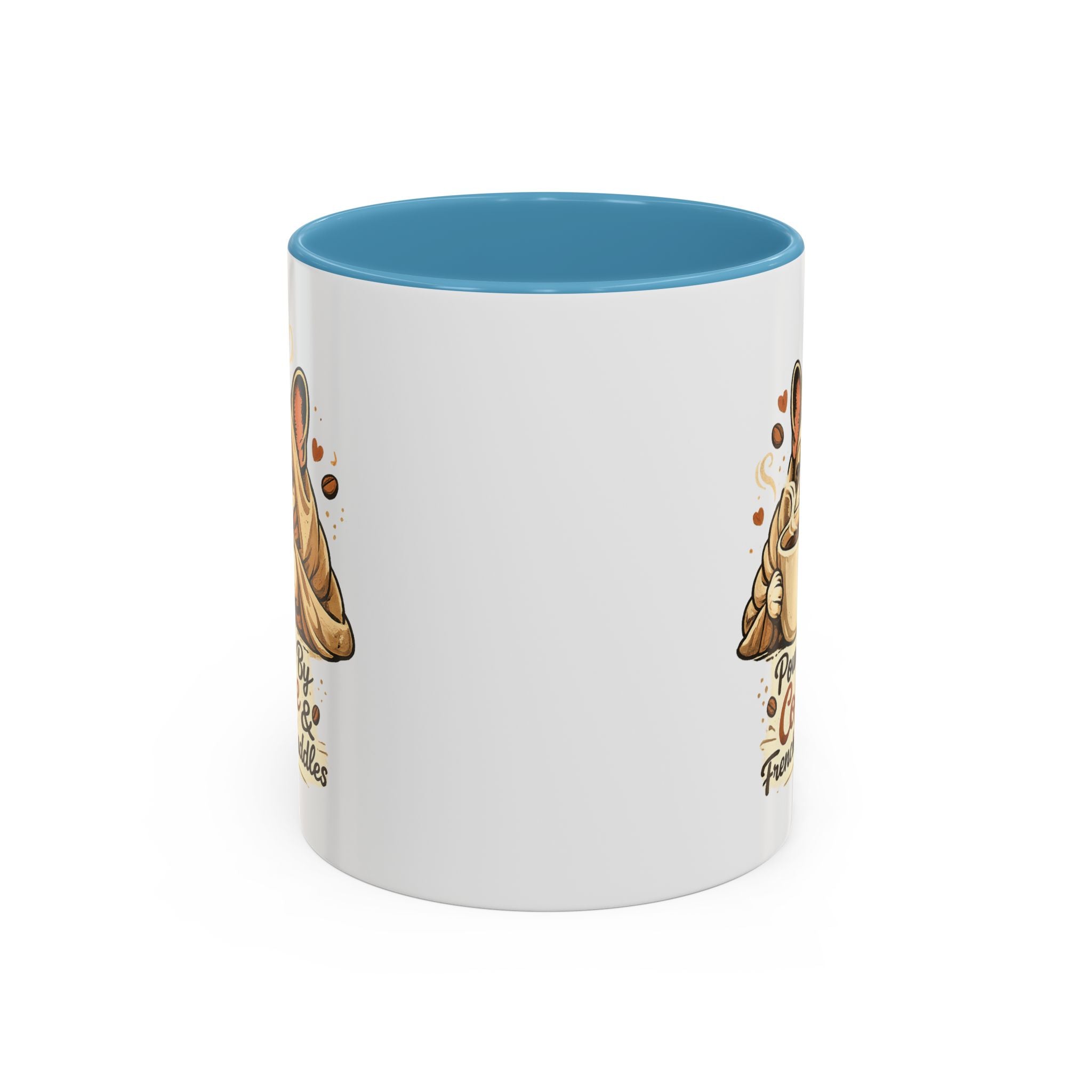 Powered By Coffee & Frenchie Cuddles - Accent Ceramic Mug