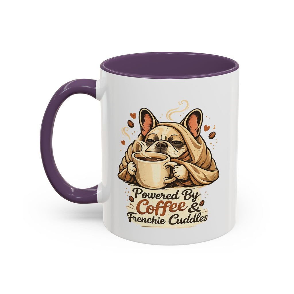 Powered By Coffee & Frenchie Cuddles - Accent Ceramic Mug