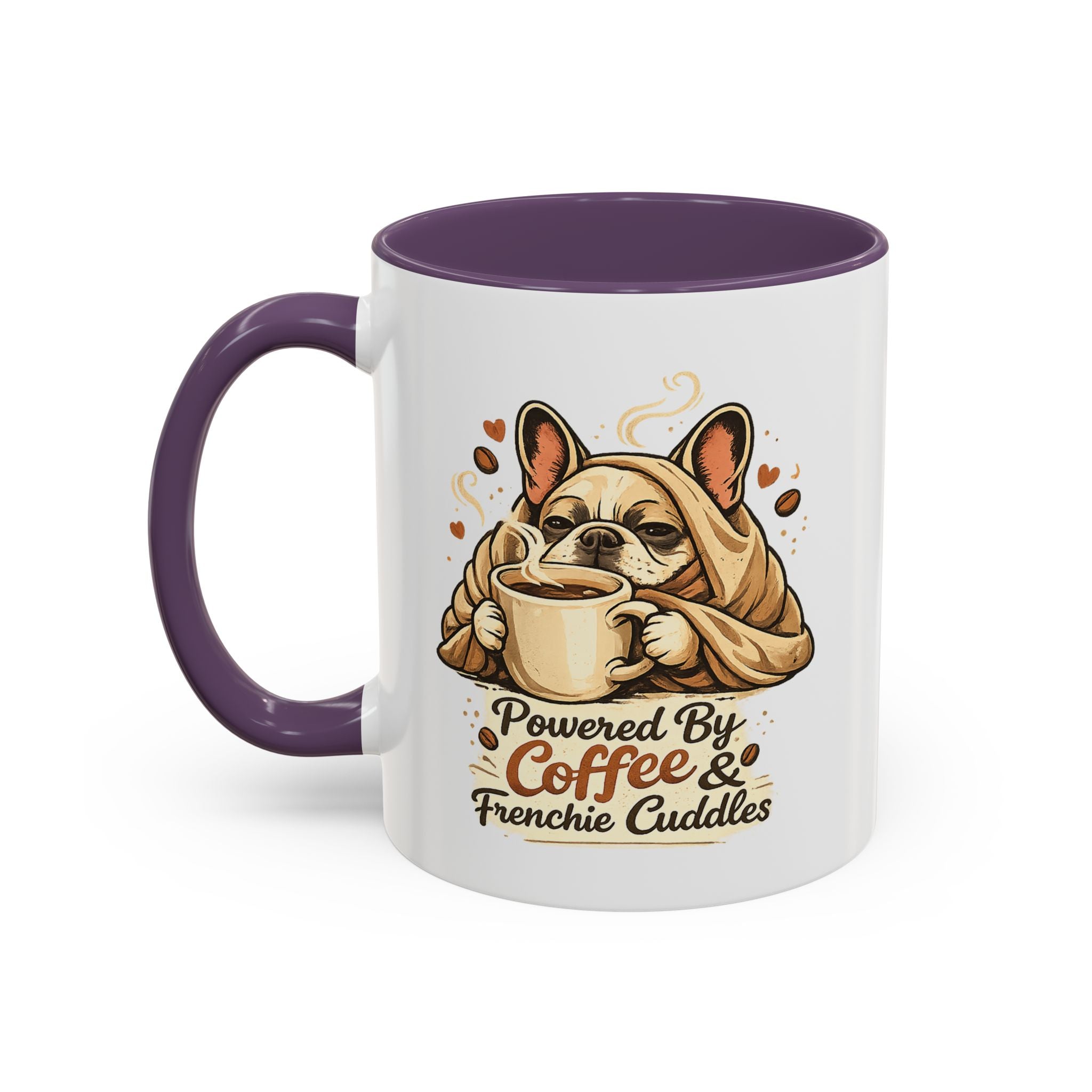 Powered By Coffee & Frenchie Cuddles - Accent Ceramic Mug