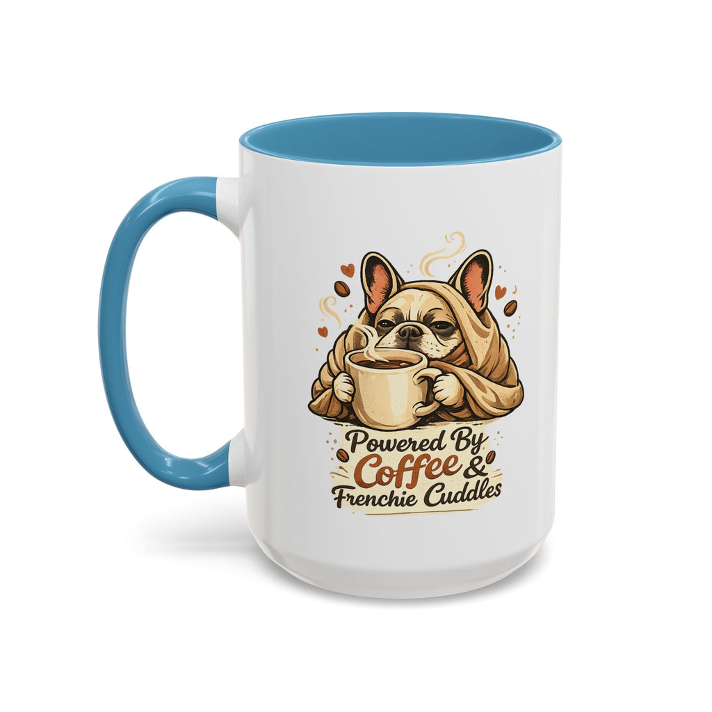 Powered By Coffee & Frenchie Cuddles - Accent Ceramic Mug