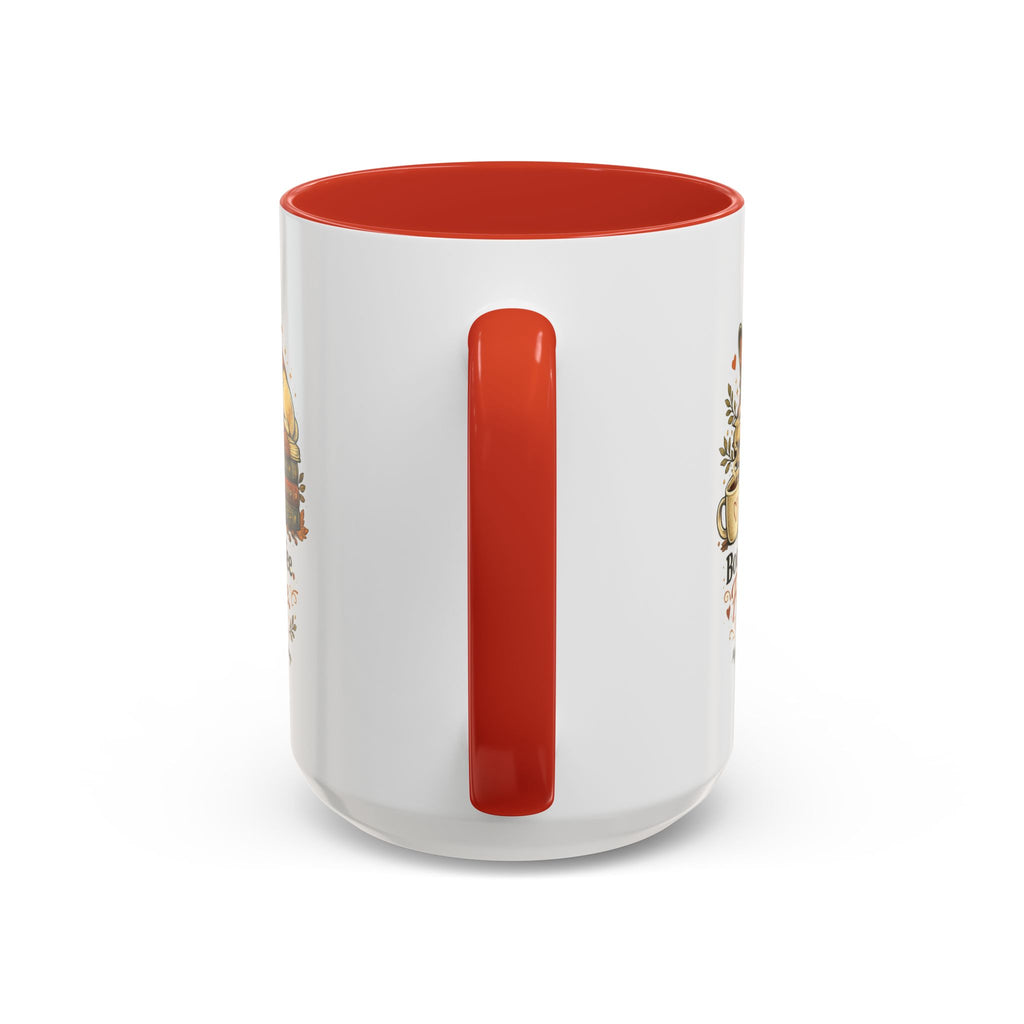 Books . Coffee . Frenchie - Accent Ceramic Mug