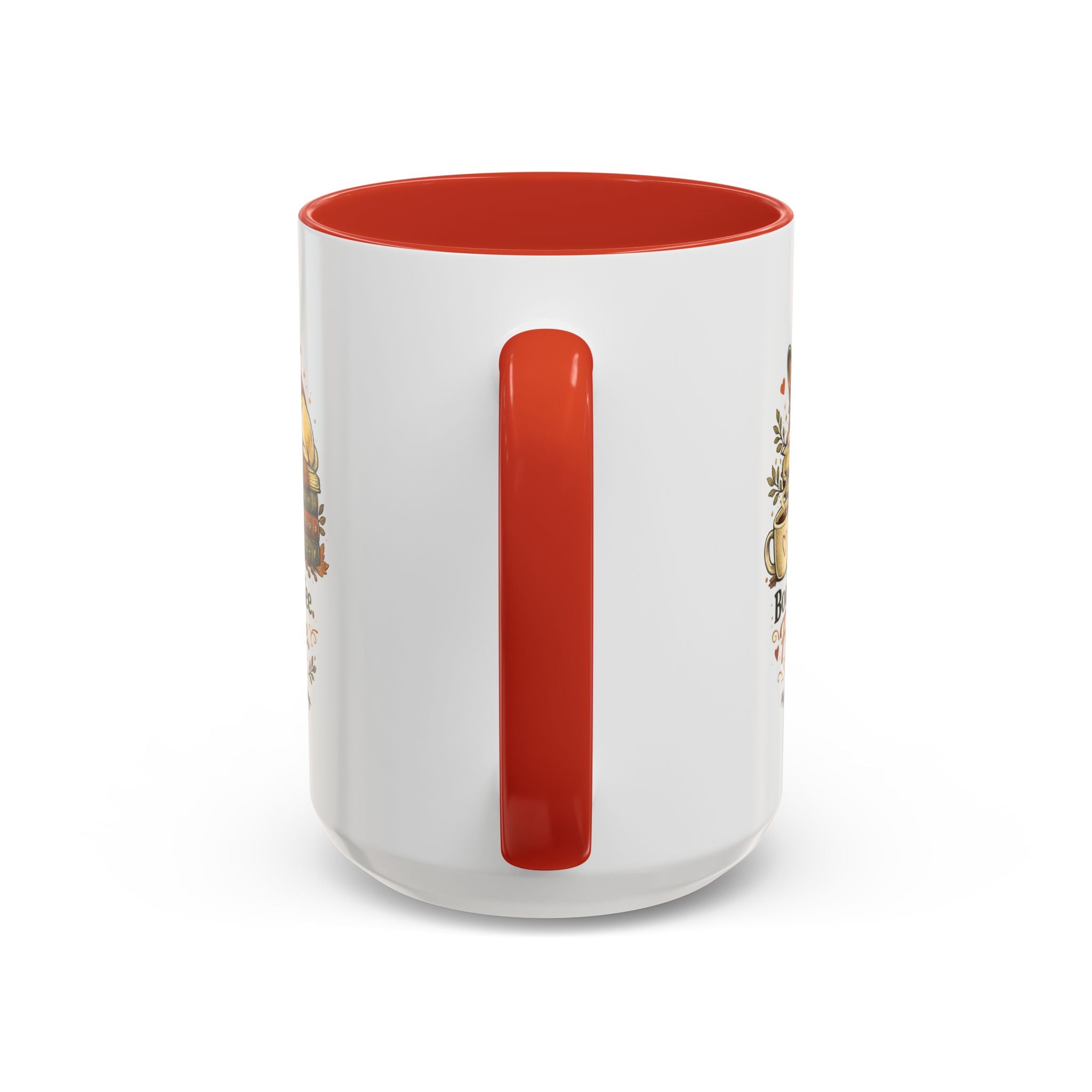 Books . Coffee . Frenchie - Accent Ceramic Mug