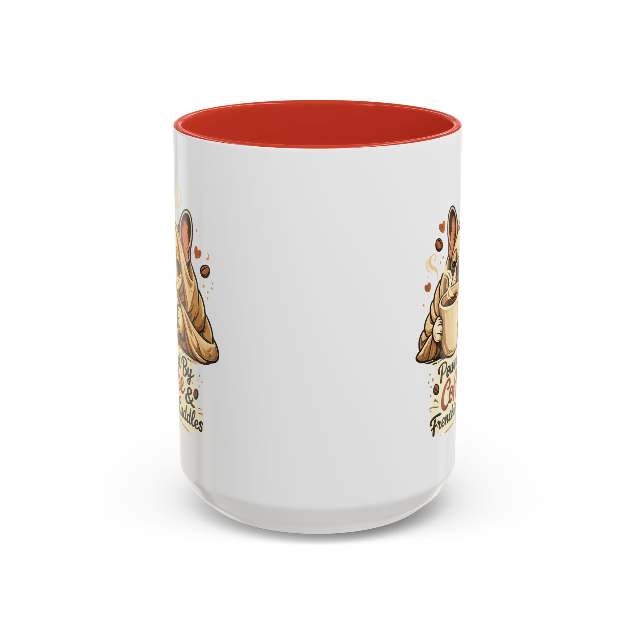 Powered By Coffee & Frenchie Cuddles - Accent Ceramic Mug